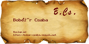 Bobár Csaba névjegykártya