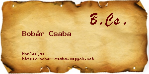 Bobár Csaba névjegykártya