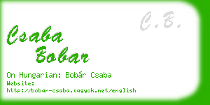 csaba bobar business card
